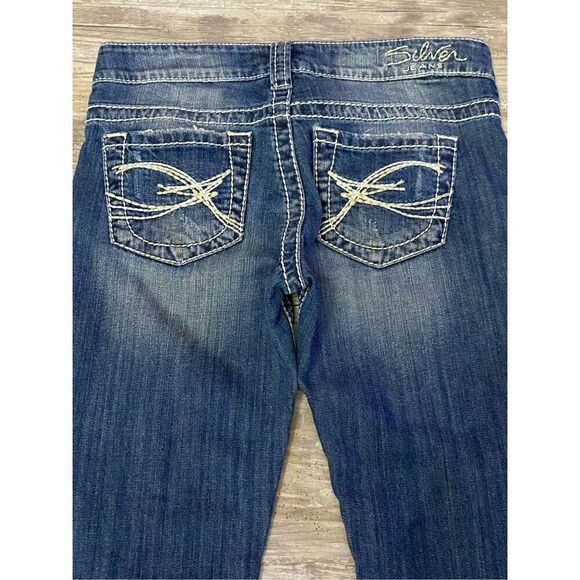 Silver Tuesday Capri Jeans Low Rise Distressed Cuffed Rolled Women’s Size W25 - Picture 8 of 9